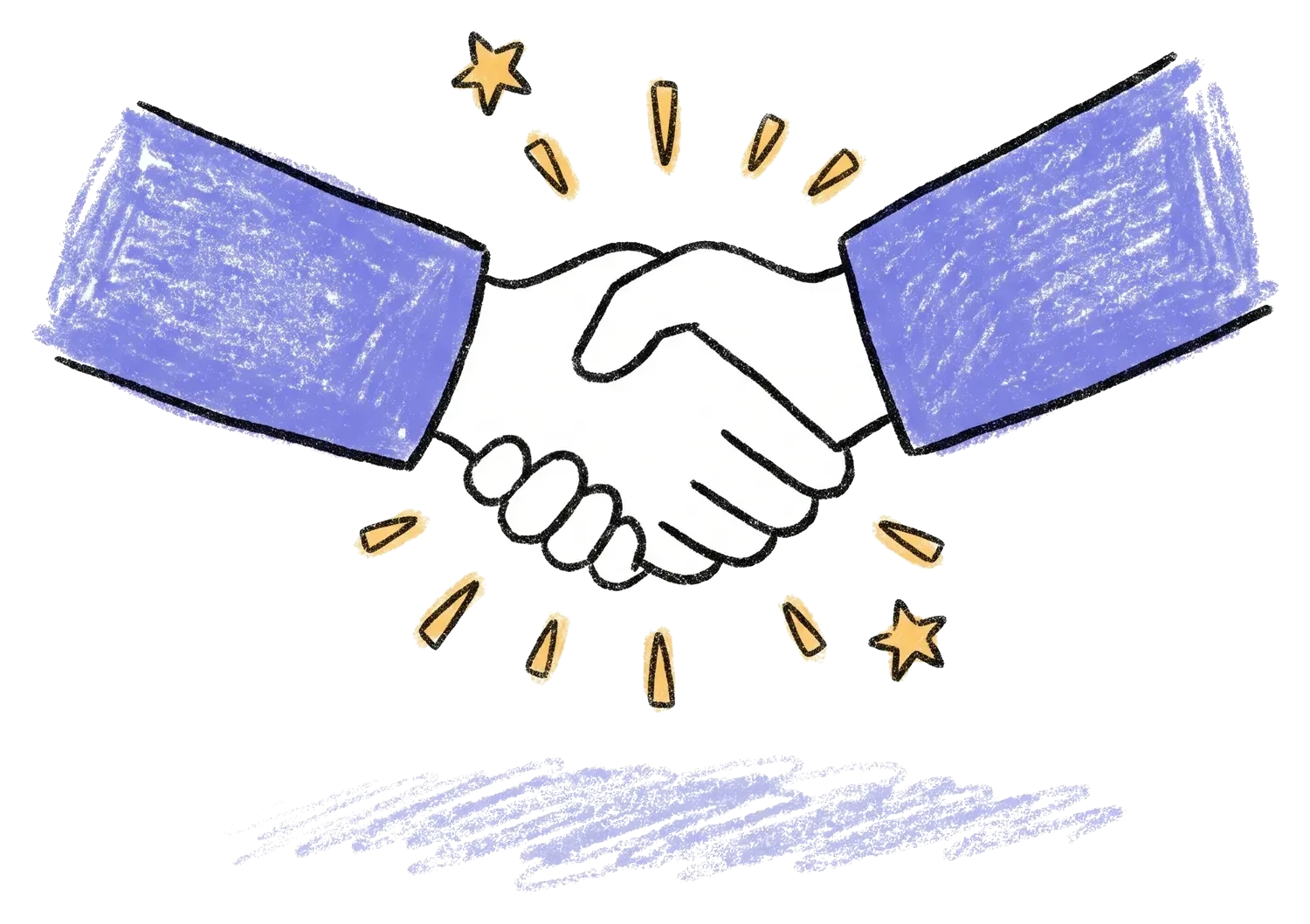 Illustration of two hands shaking